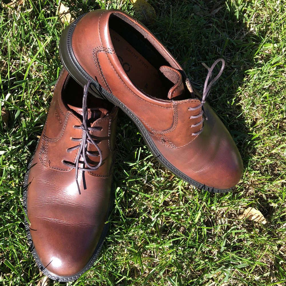 Ecco Atlanta Plain Toe Mink Leather Oxford 46